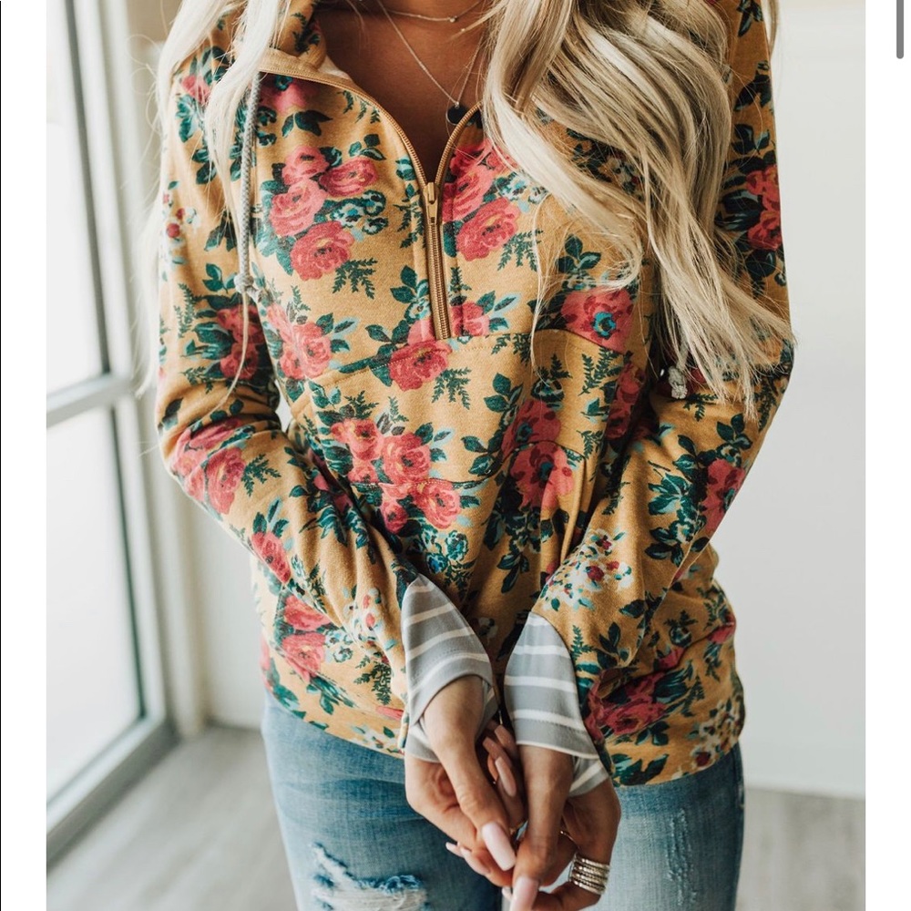 Brand new Ampersand Zip up sweater with hood